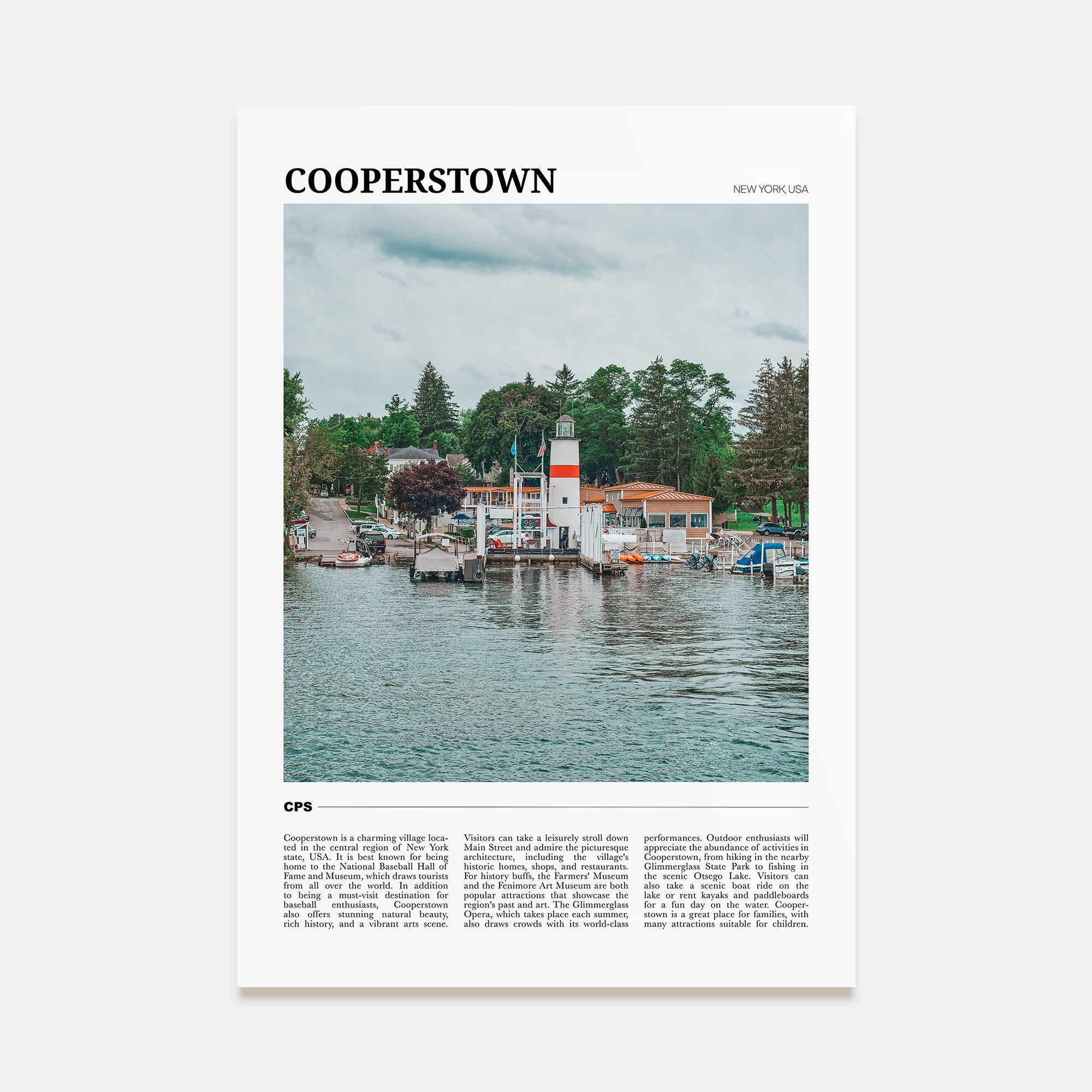Cooperstown Travel Color Poster