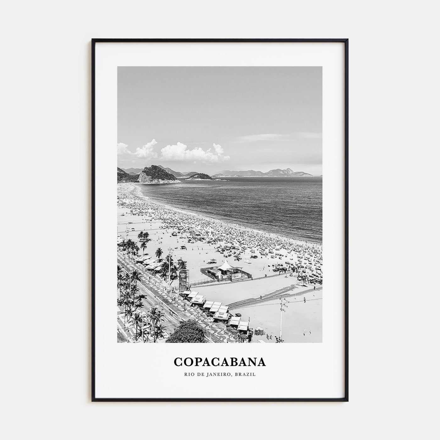 Copacabana Portrait B&W Poster