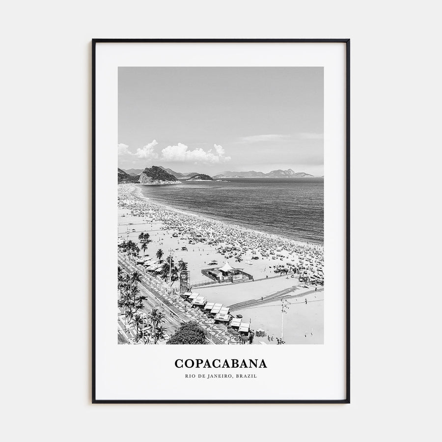Copacabana Portrait B&W Poster