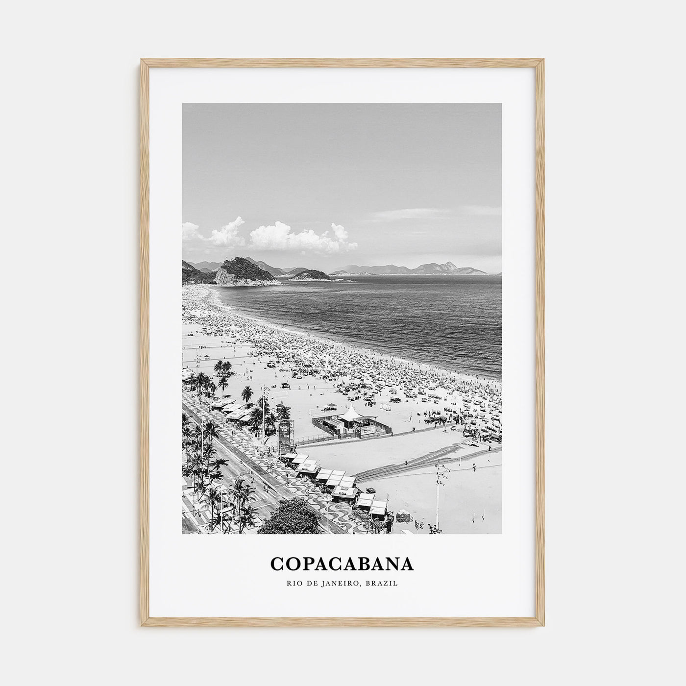 Copacabana Portrait B&W Poster