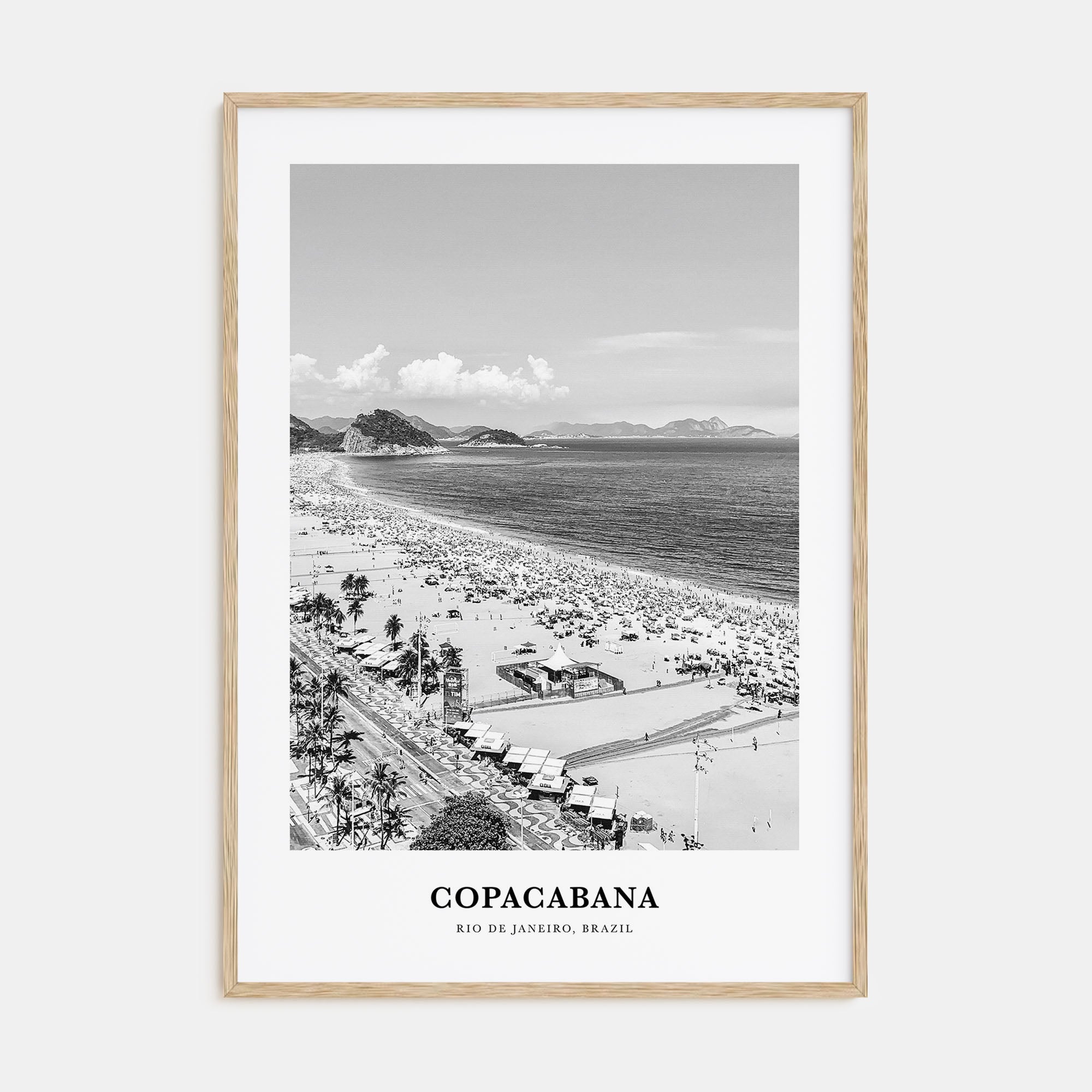 Copacabana Portrait B&W Poster