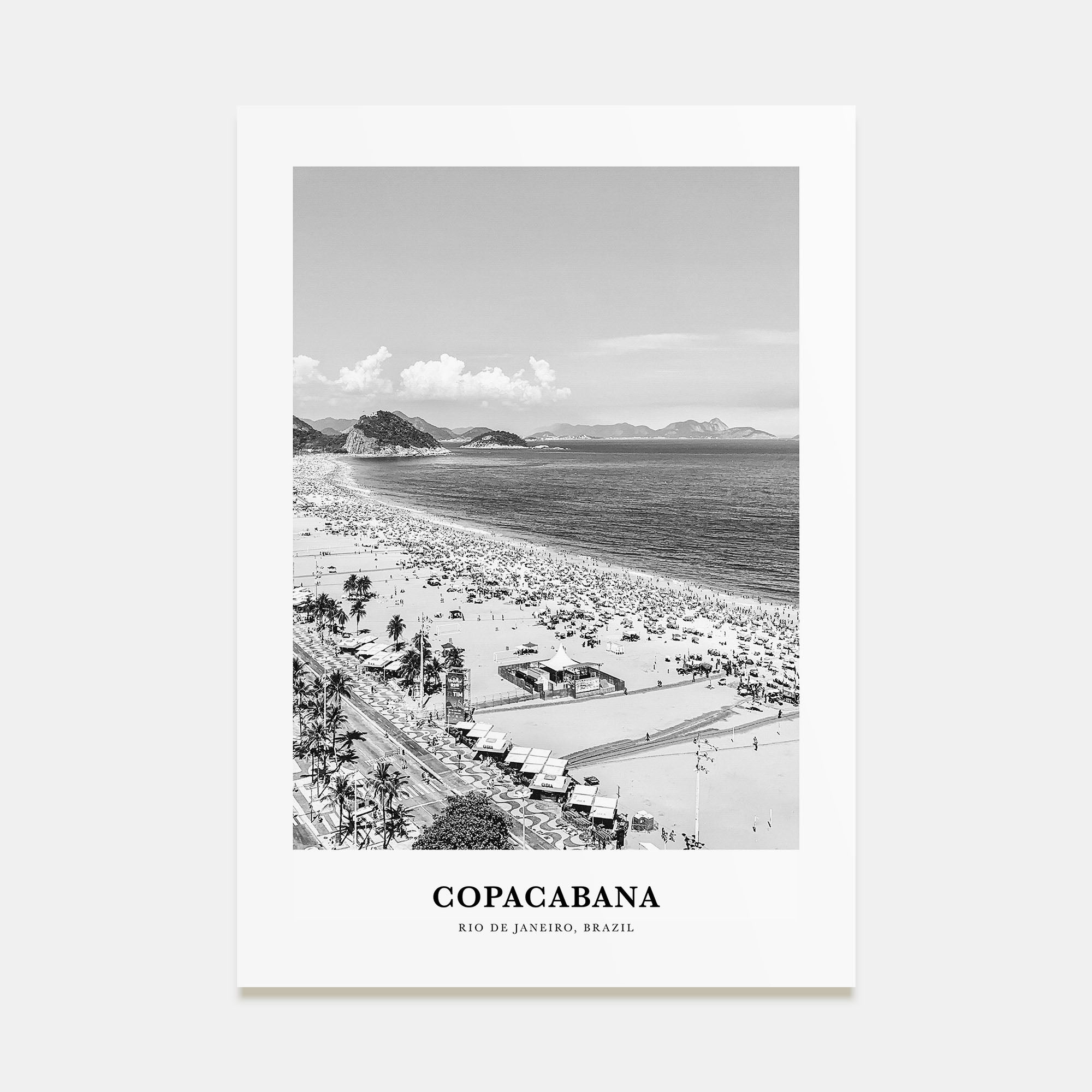Copacabana Portrait B&W Poster