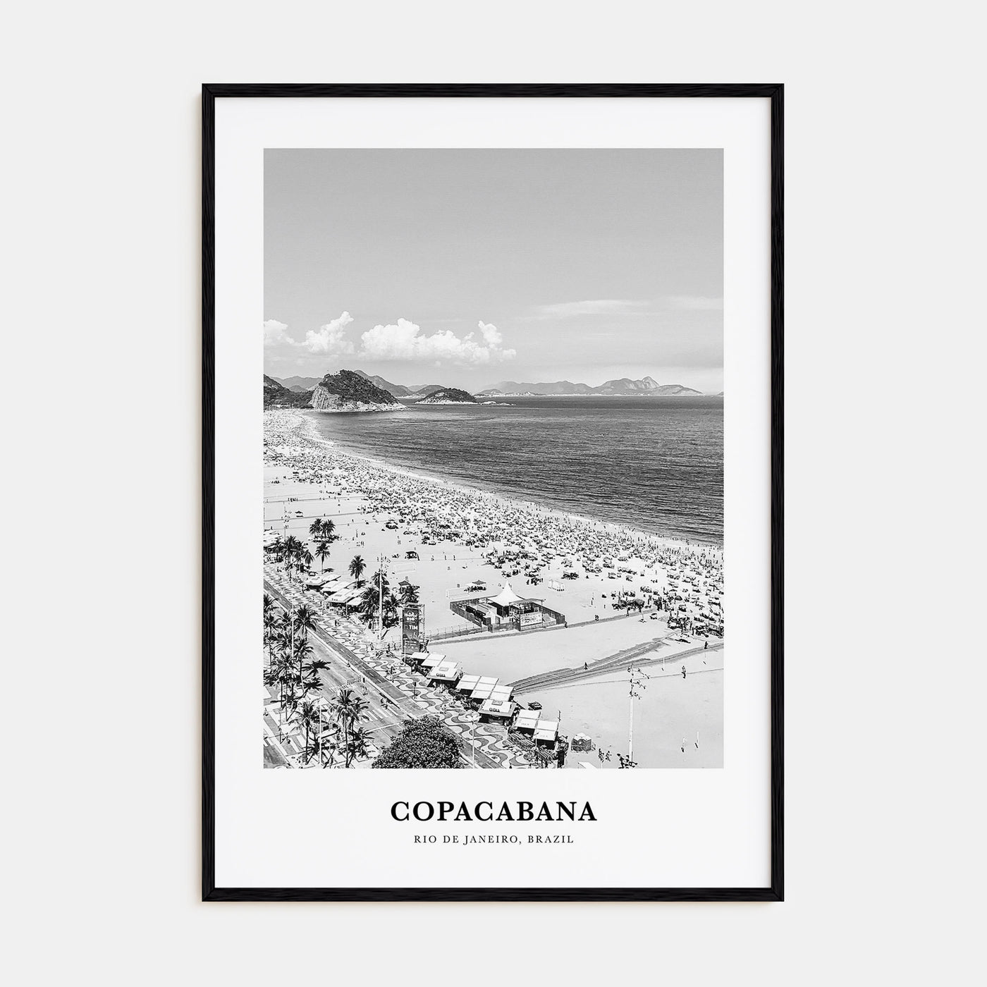 Copacabana Portrait B&W Poster