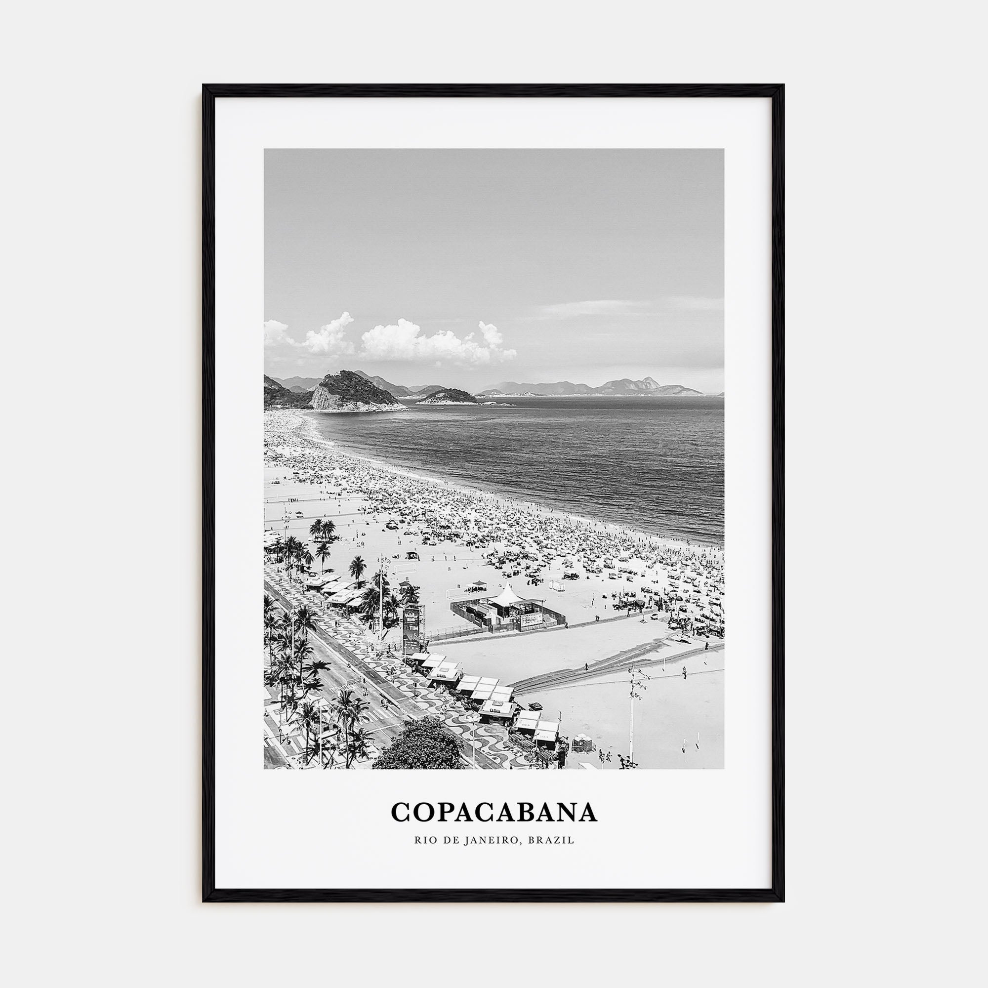 Copacabana Portrait B&W Poster
