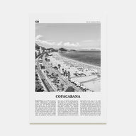 Copacabana Travel B&W Poster