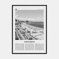 Copacabana Travel B&W Poster