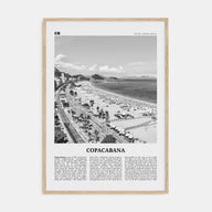 Copacabana Travel B&W Poster