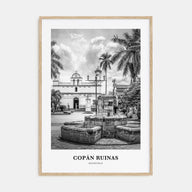 Copán Ruinas Portrait B&W Poster