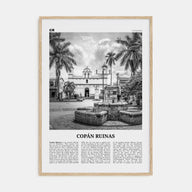 Copán Ruinas Travel B&W Poster