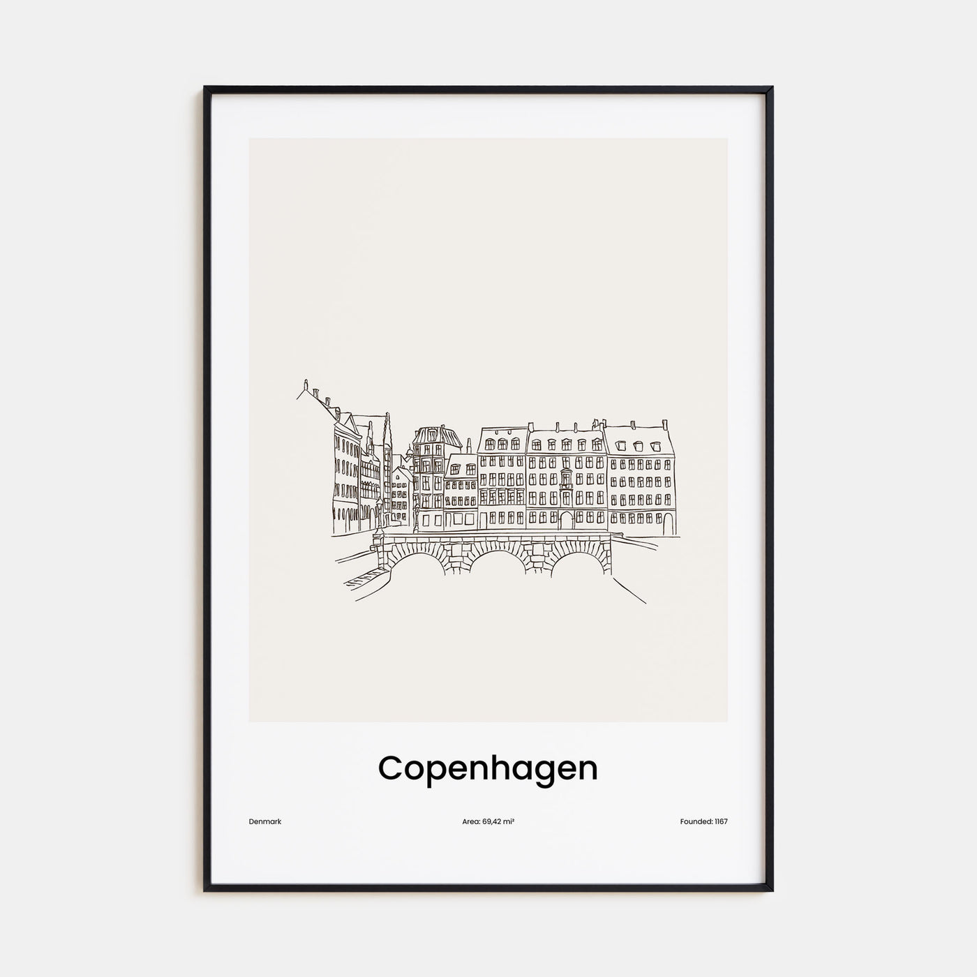 Copenhagen Drawn No 1 Poster