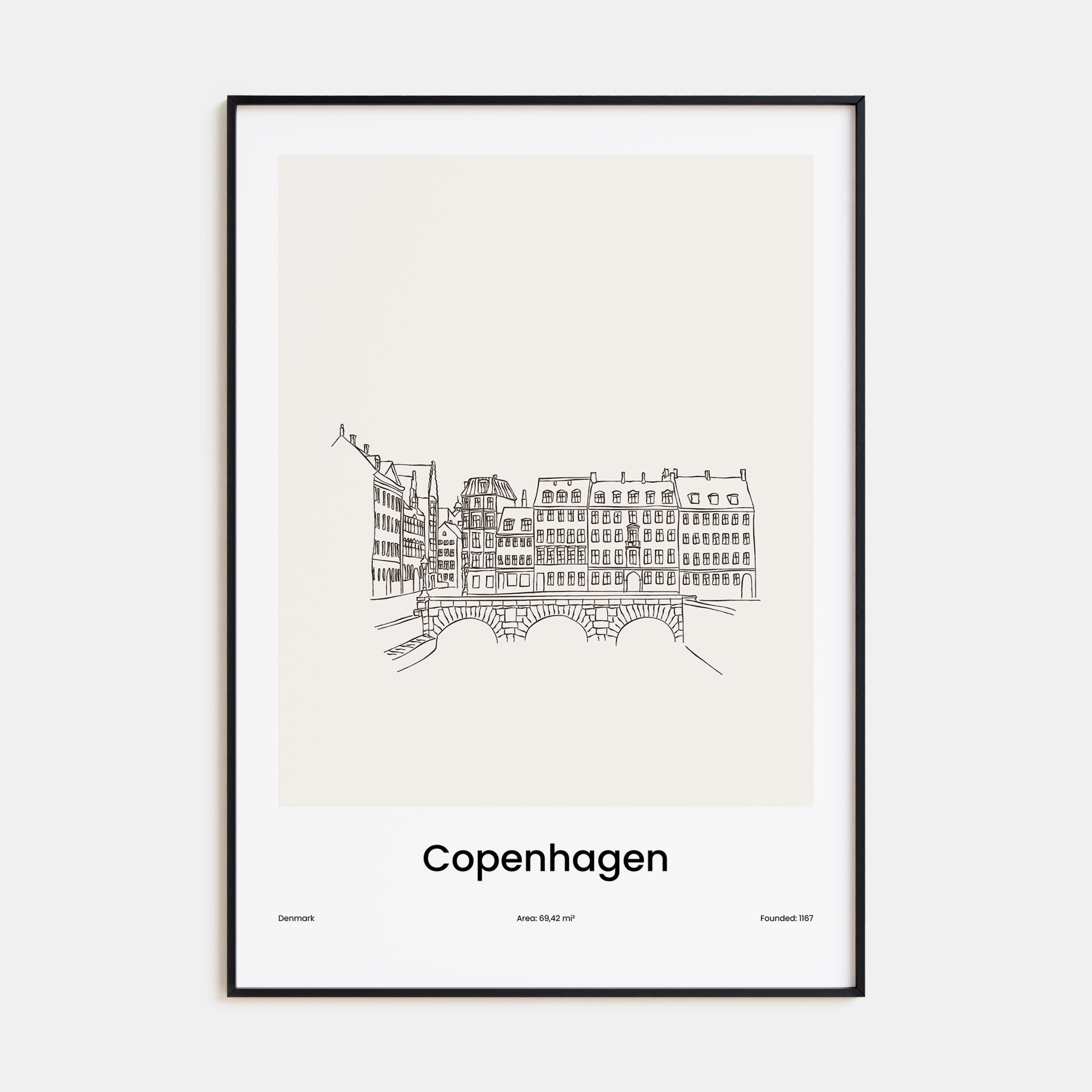 Copenhagen Drawn No 1 Poster