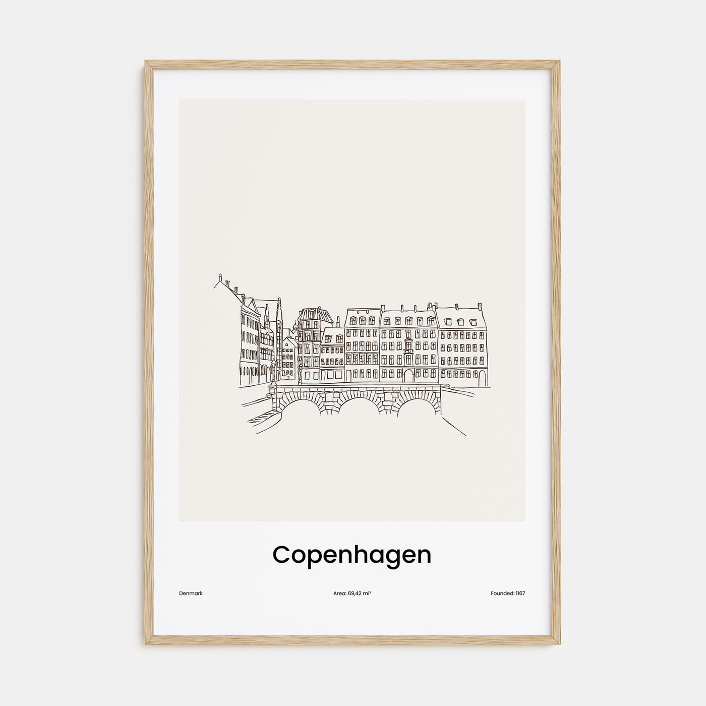 Copenhagen Drawn No 1 Poster