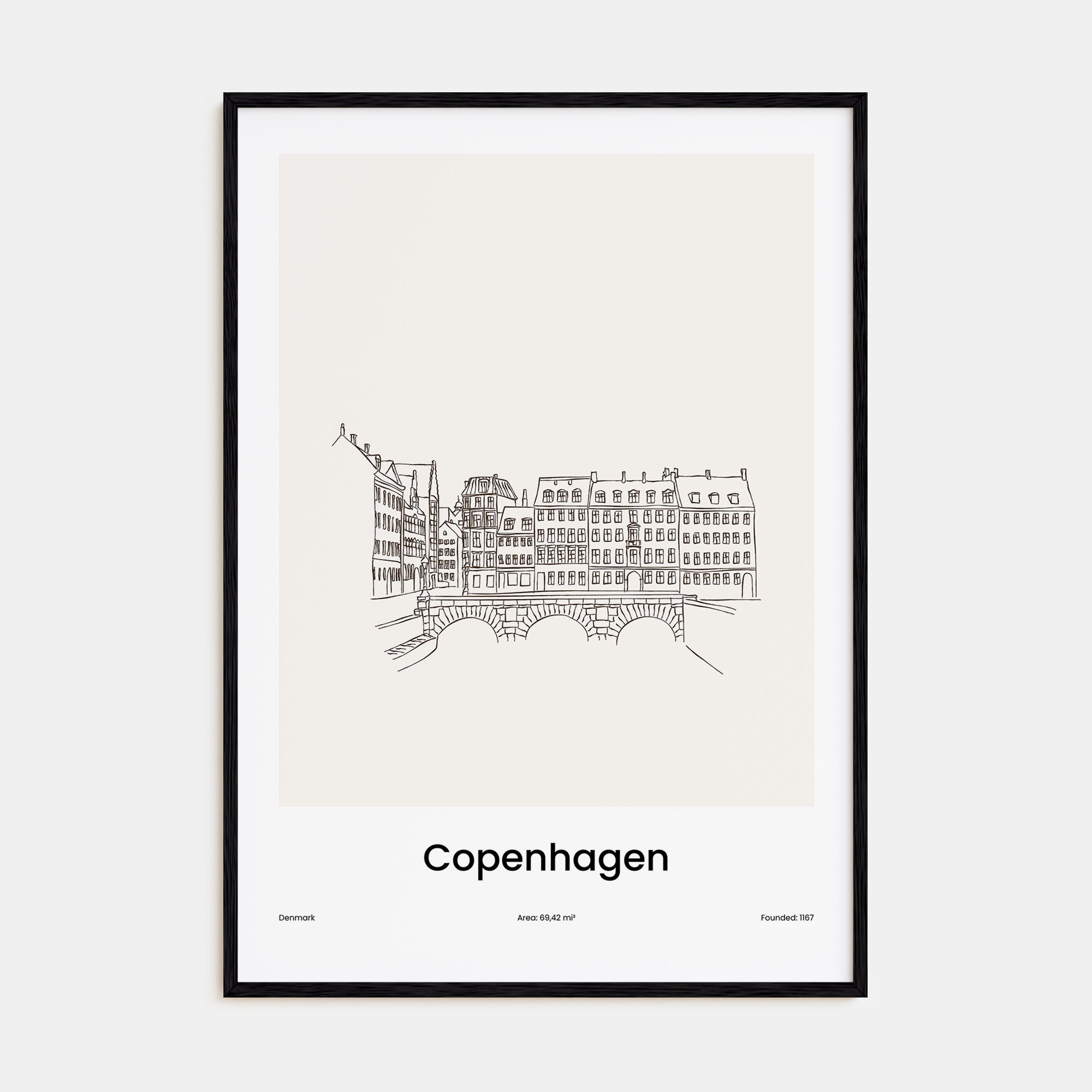 Copenhagen Drawn No 1 Poster