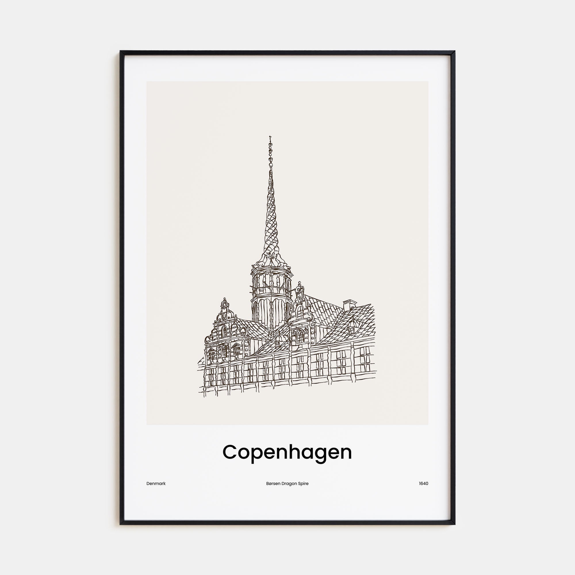 Copenhagen Drawn No 2 Poster