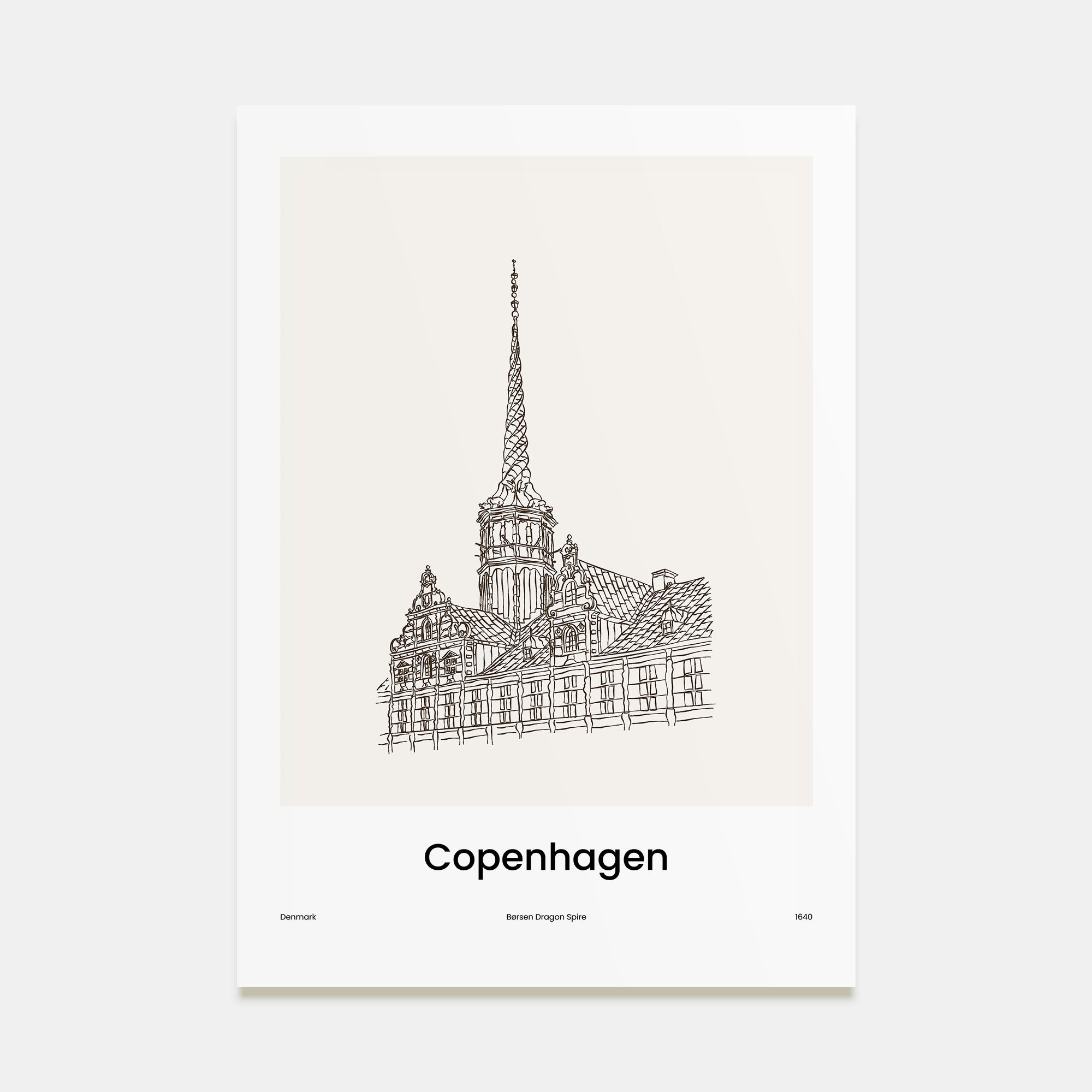Copenhagen Drawn No 2 Poster