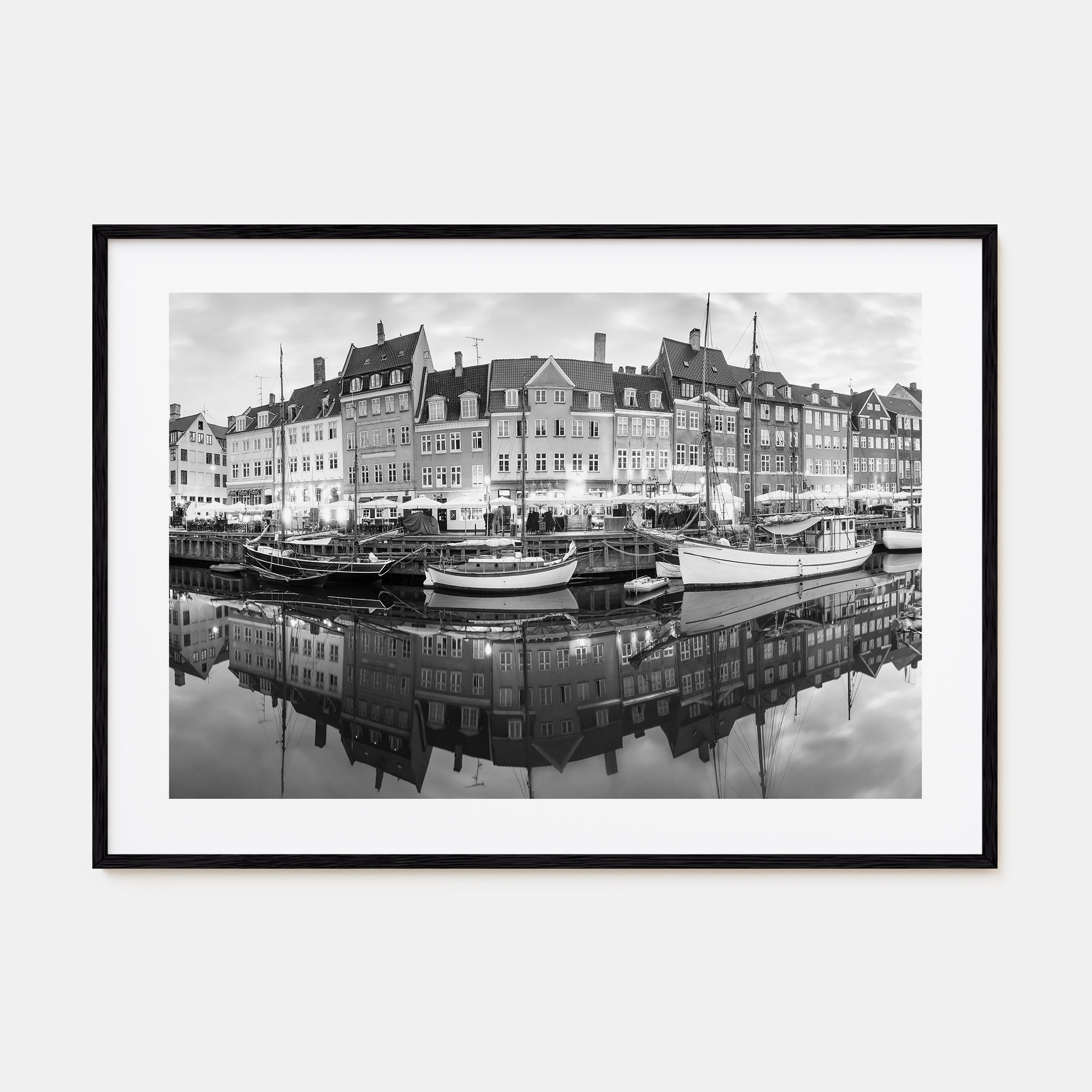 Copenhagen Landscape B&W Poster