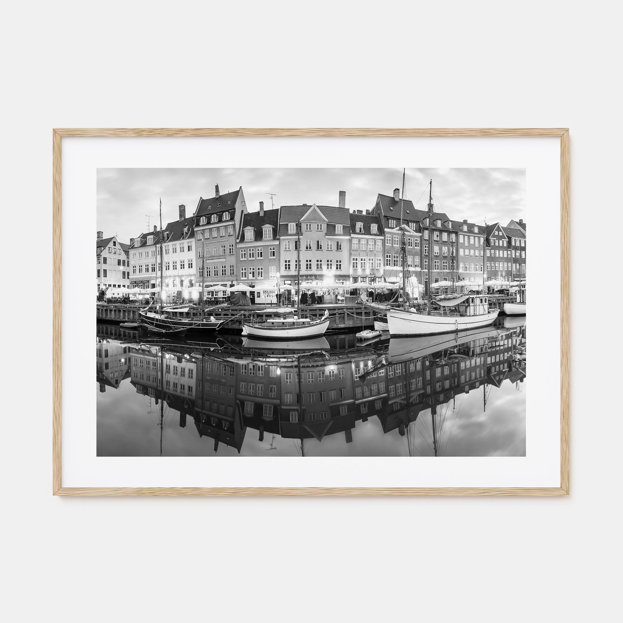 Copenhagen Landscape B&W Poster