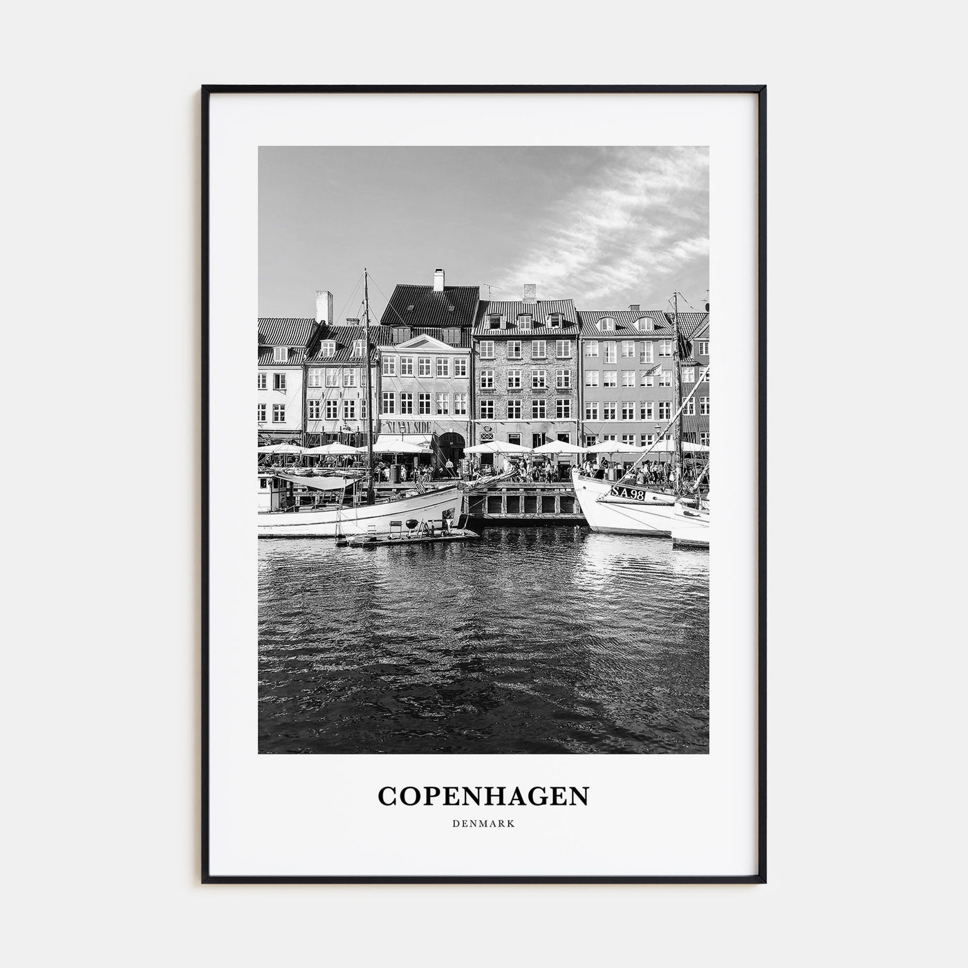 Copenhagen Portrait B&W No 1 Poster