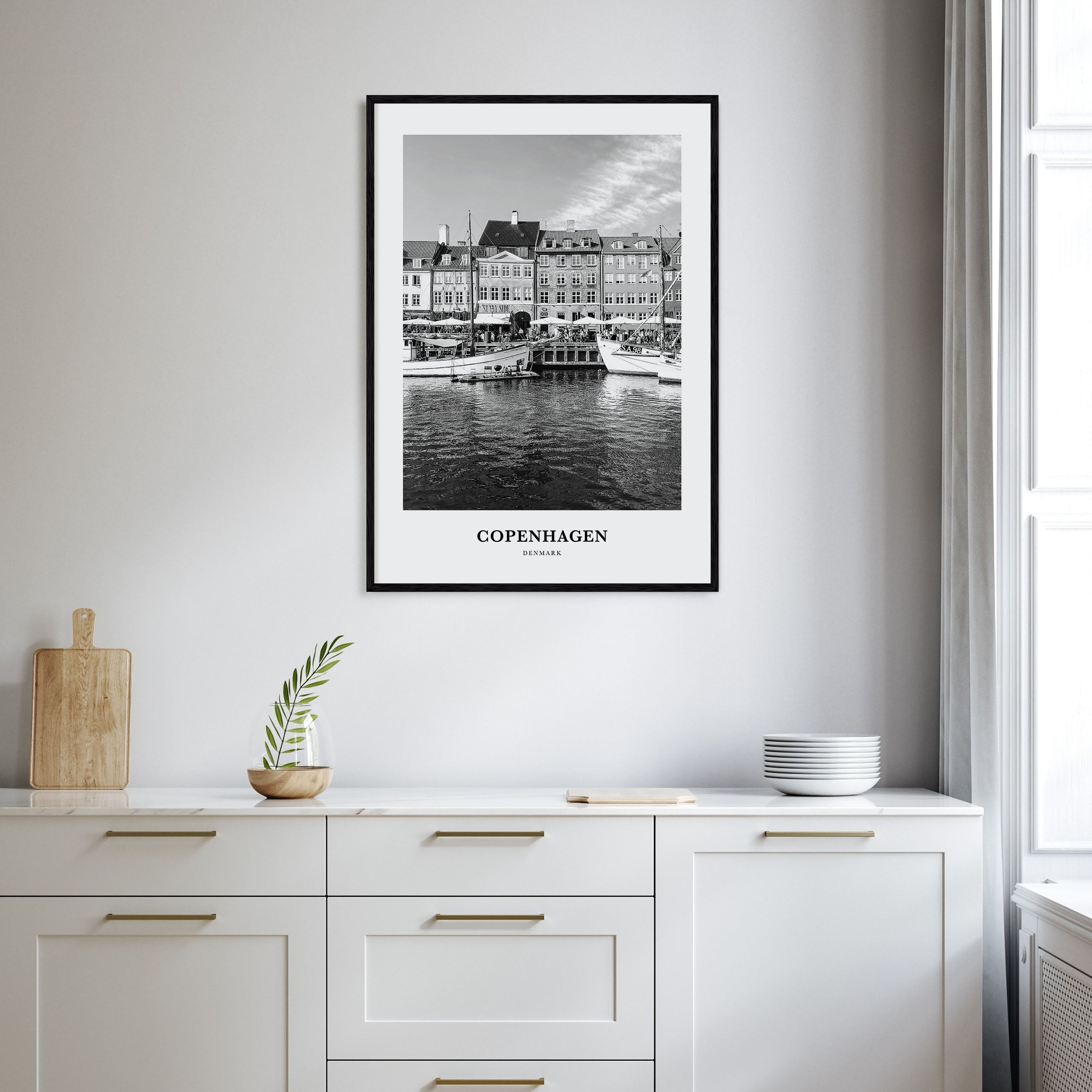Copenhagen Portrait B&W No 1 Poster