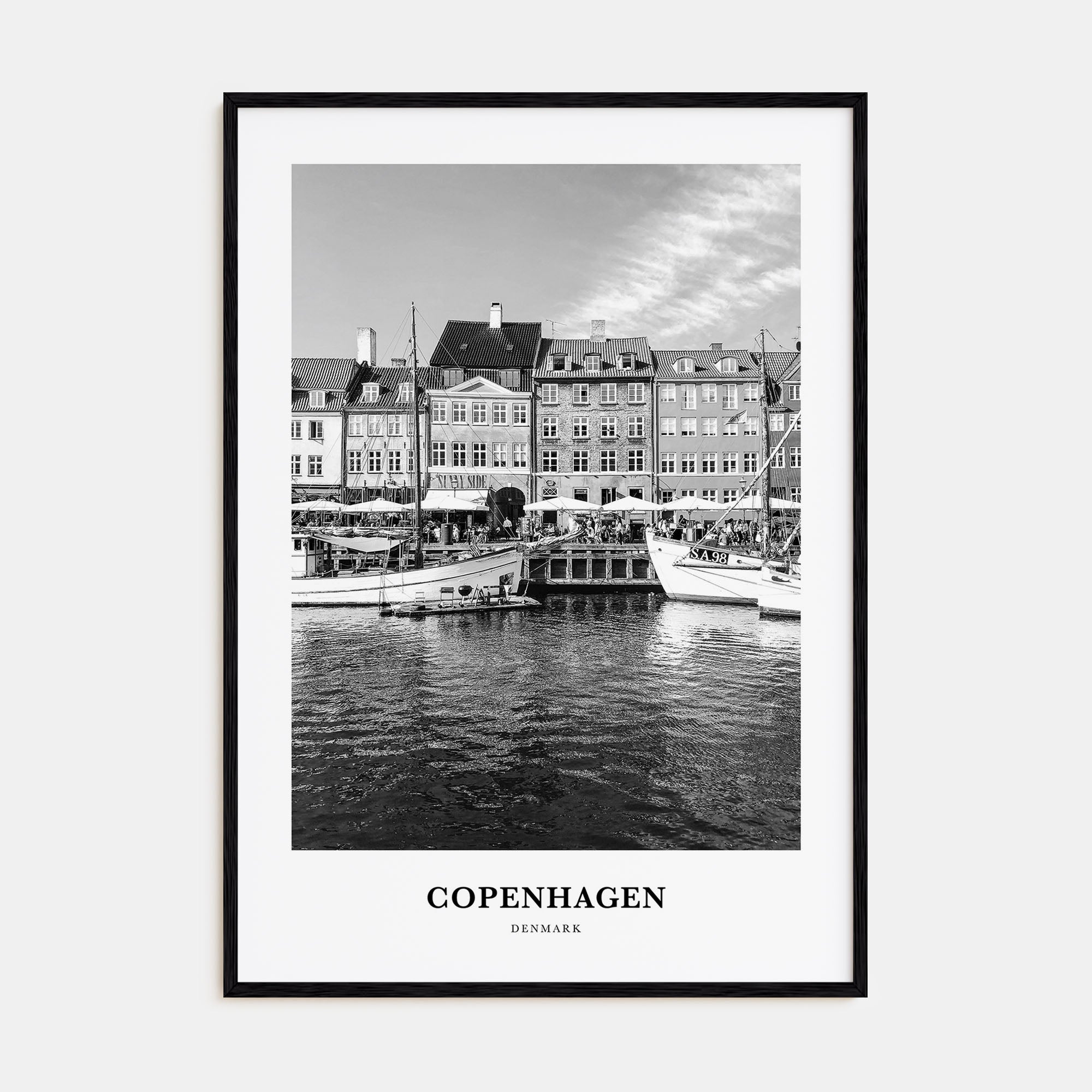 Copenhagen Portrait B&W No 1 Poster