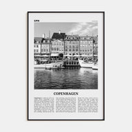 Copenhagen Travel B&W No 1 Poster