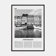 Copenhagen Travel B&W No 1 Poster