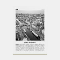 Copenhagen Travel B&W No 2 Poster