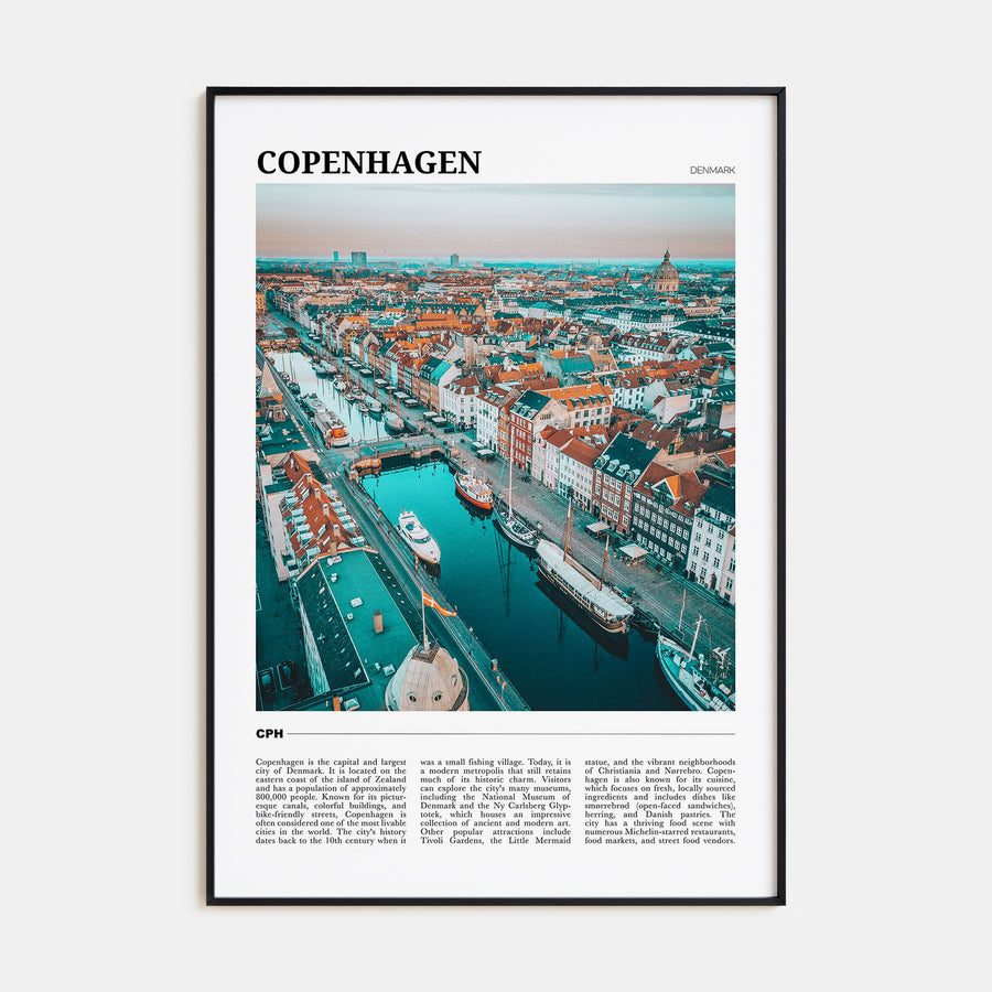 Copenhagen Travel Color Poster
