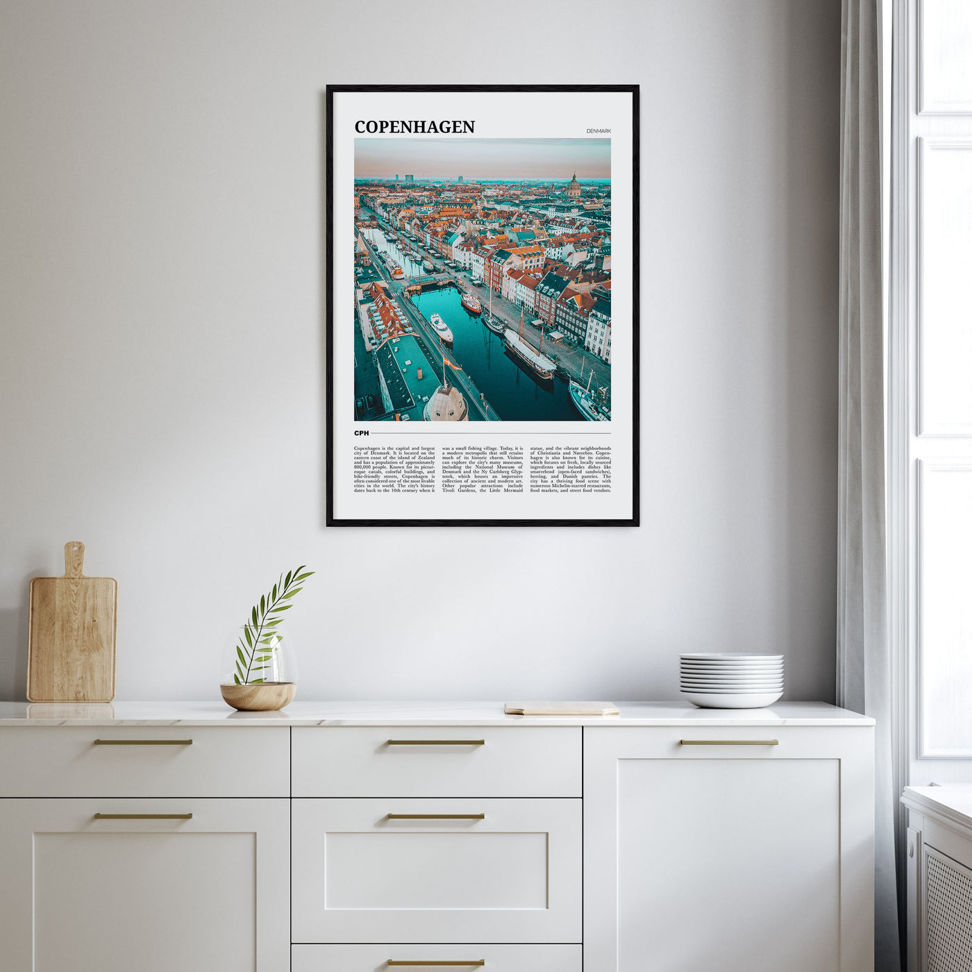 Copenhagen Travel Color Poster