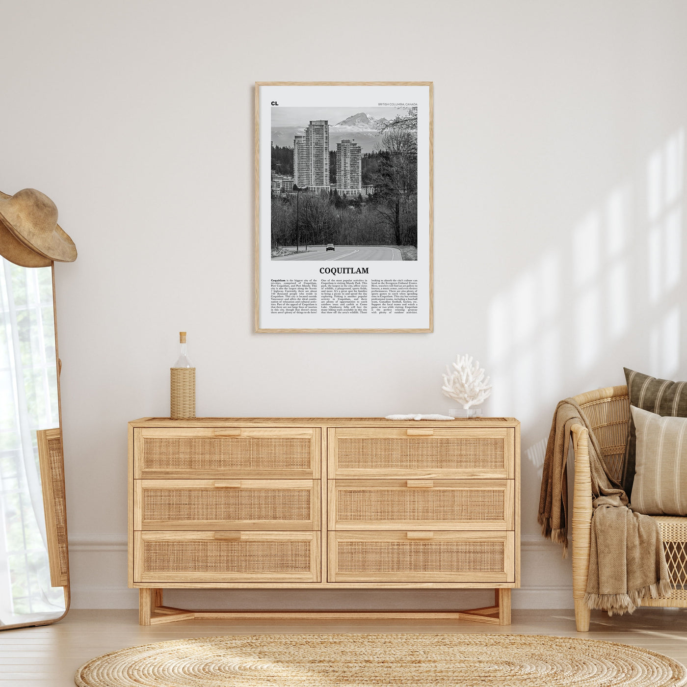 Coquitlam Travel B&W No 1 Poster