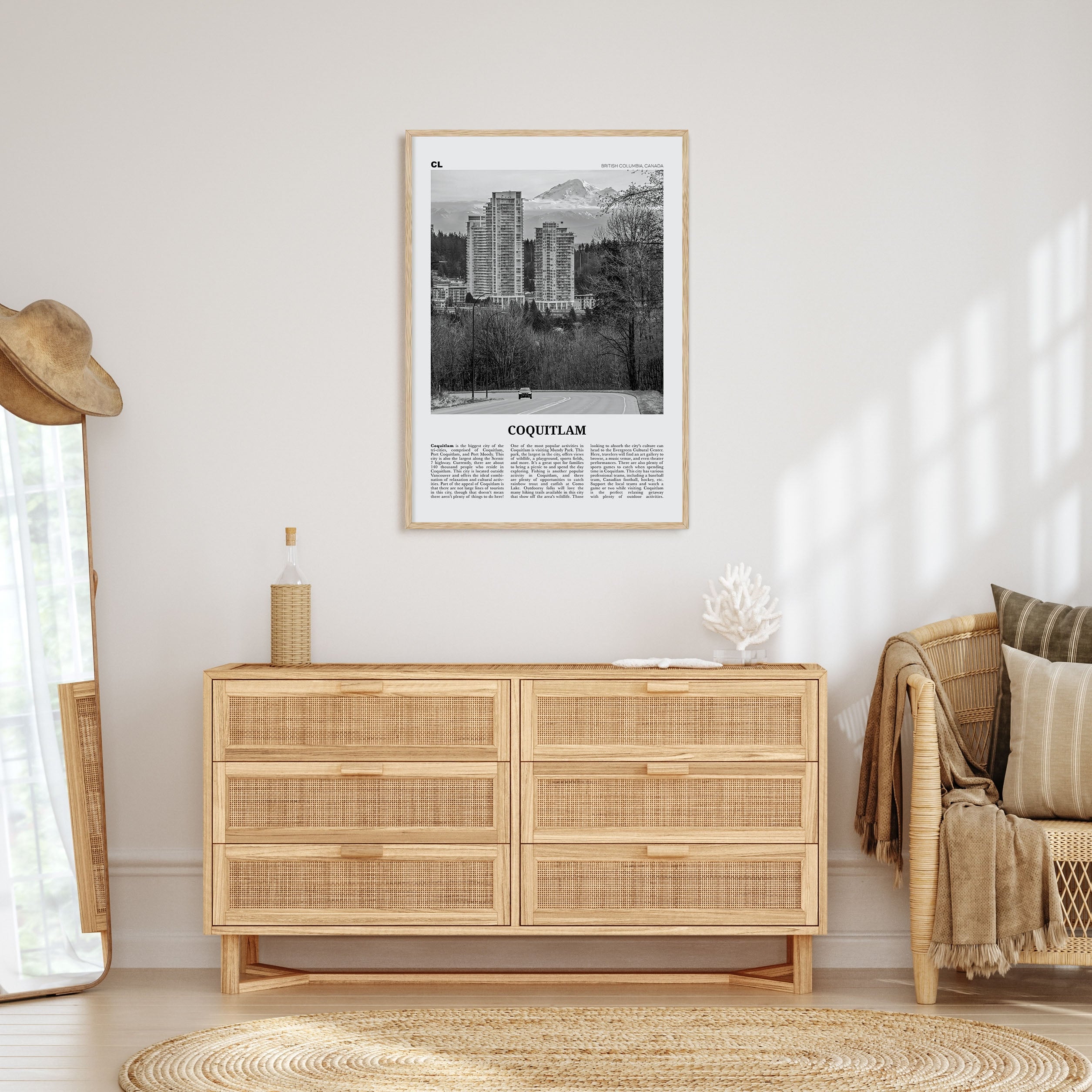 Coquitlam Travel B&W No 1 Poster