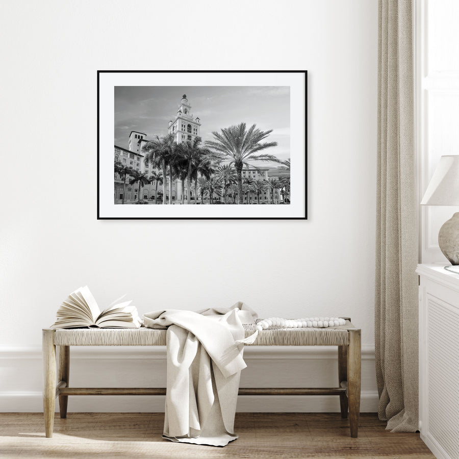Coral Gables Landscape B&W Poster