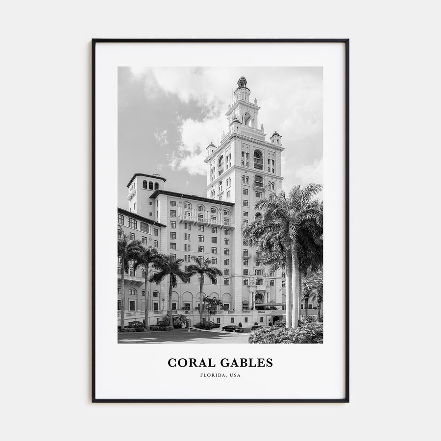 Coral Gables Portrait B&W Poster