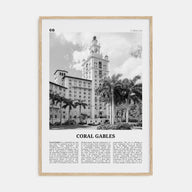 Coral Gables Travel B&W Poster