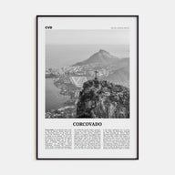 Corcovado Travel B&W Poster