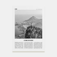 Corcovado Travel B&W Poster