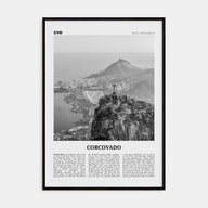 Corcovado Travel B&W Poster
