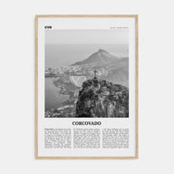 Corcovado Travel B&W Poster