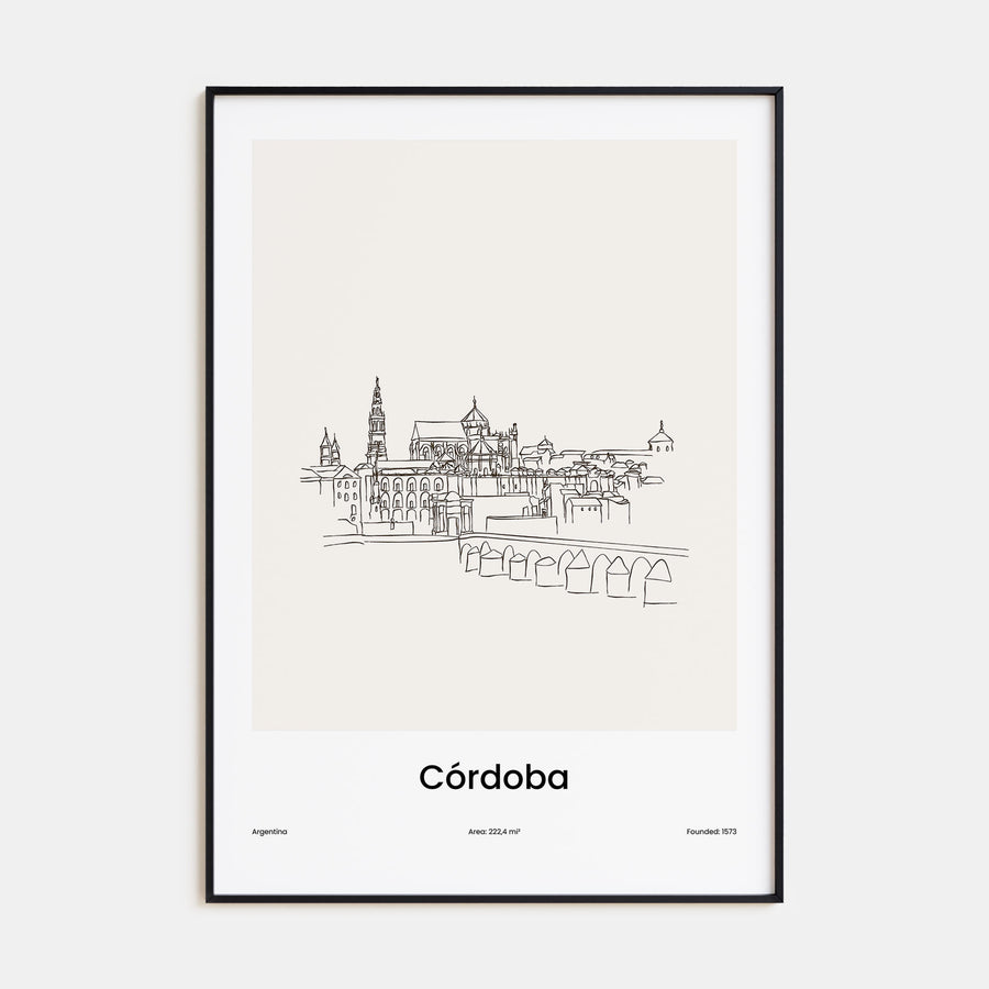 Córdoba, Argentina Drawn Poster