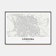 Córdoba, Argentina Map Landscape Poster