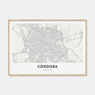 Córdoba, Argentina Map Landscape Poster