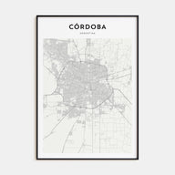 Córdoba, Argentina Map Portrait Poster