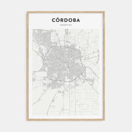 Córdoba, Argentina Map Portrait Poster