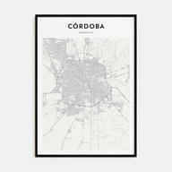 Córdoba, Argentina Map Portrait Poster