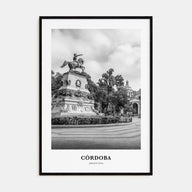 Córdoba, Argentina Portrait B&W Poster