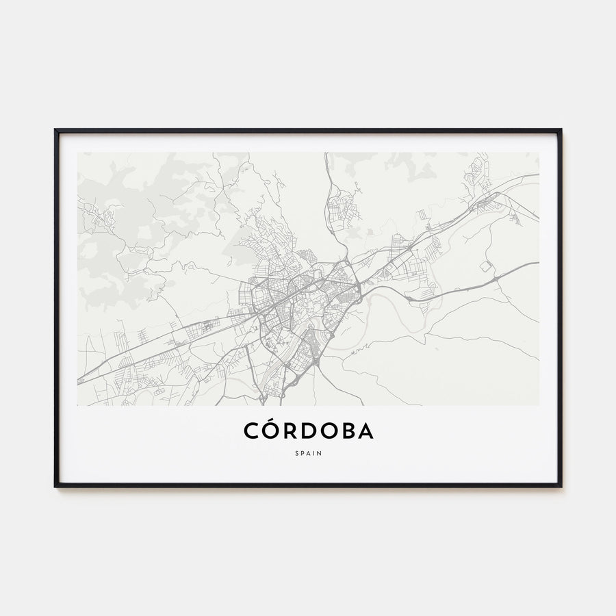 Córdoba, Spain Map Landscape Poster