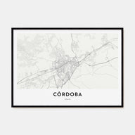 Córdoba, Spain Map Landscape Poster