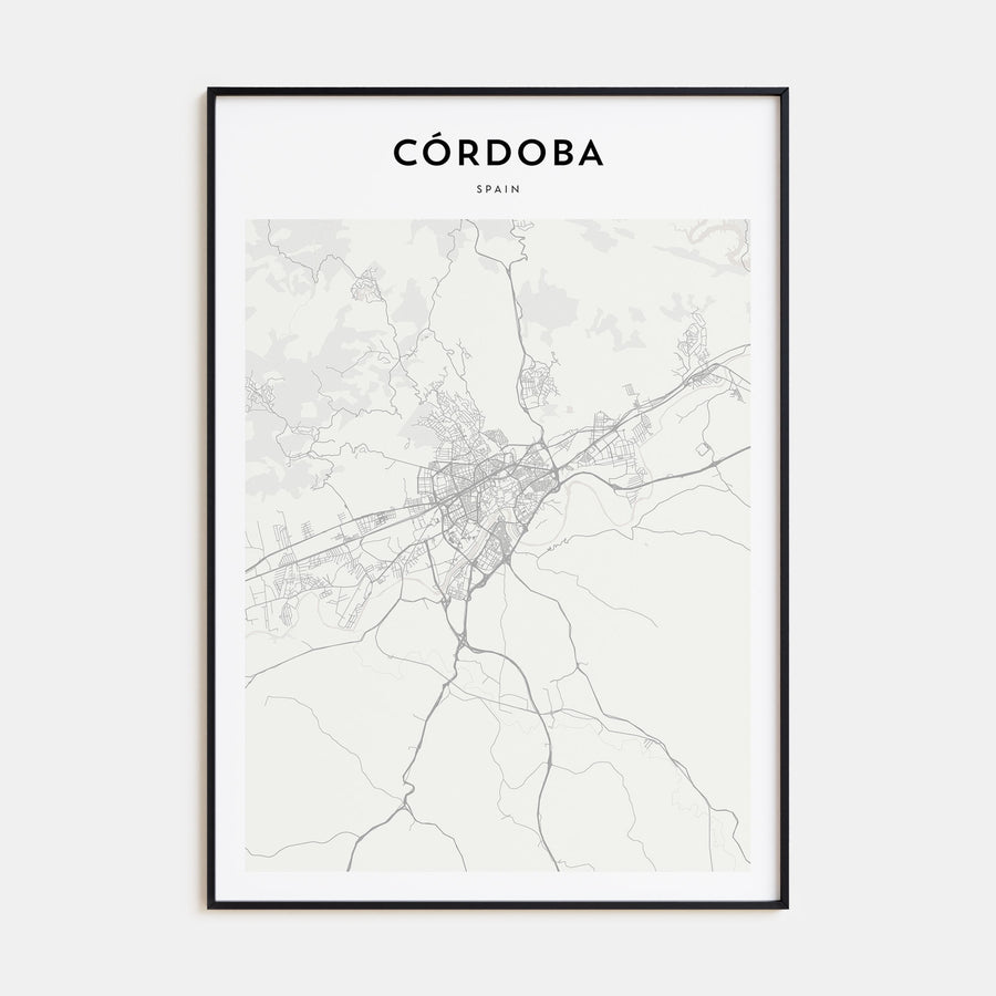 Córdoba, Spain Map Portrait Poster