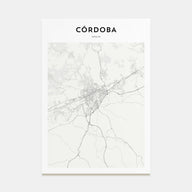 Córdoba, Spain Map Portrait Poster