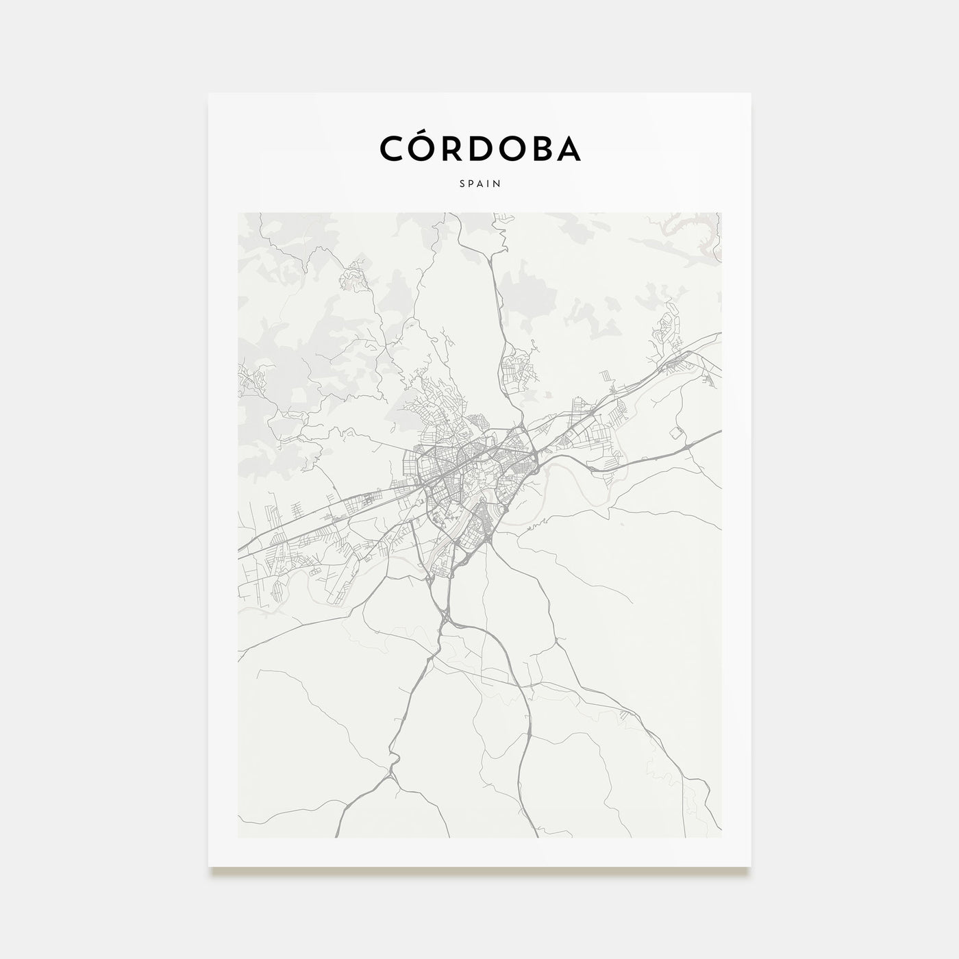 Córdoba, Spain Map Portrait Poster